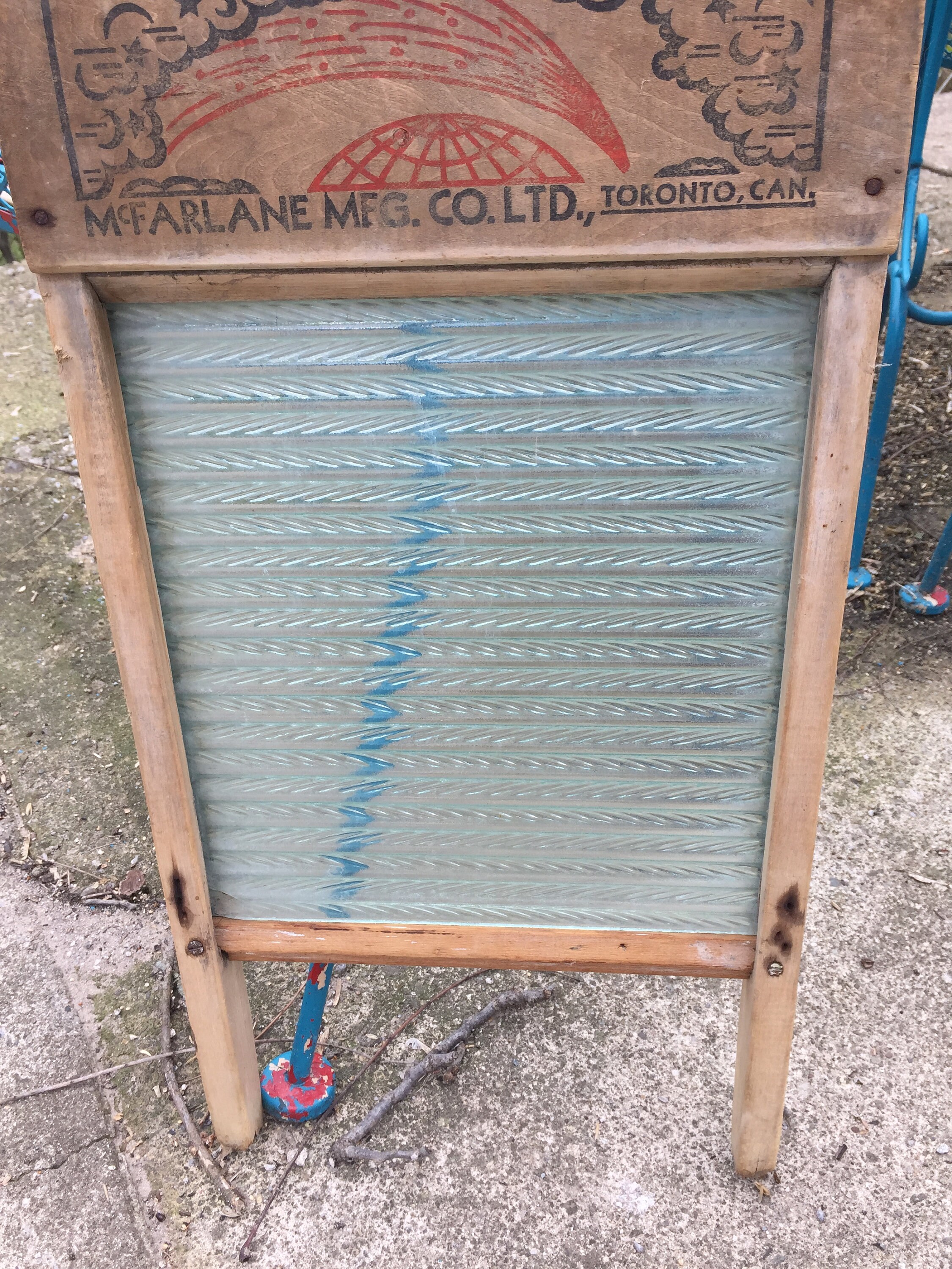 Antique Primitive Washboard Scrub Board Glass Globe McFarlane Etsy