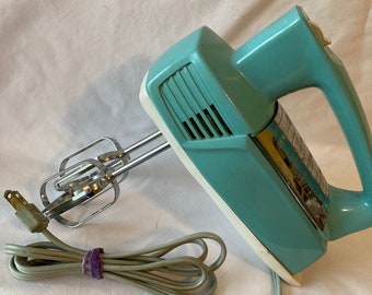 Vintage 1955 West Bend Hand Held Electric Mixer Still Works Great Original  Cord!