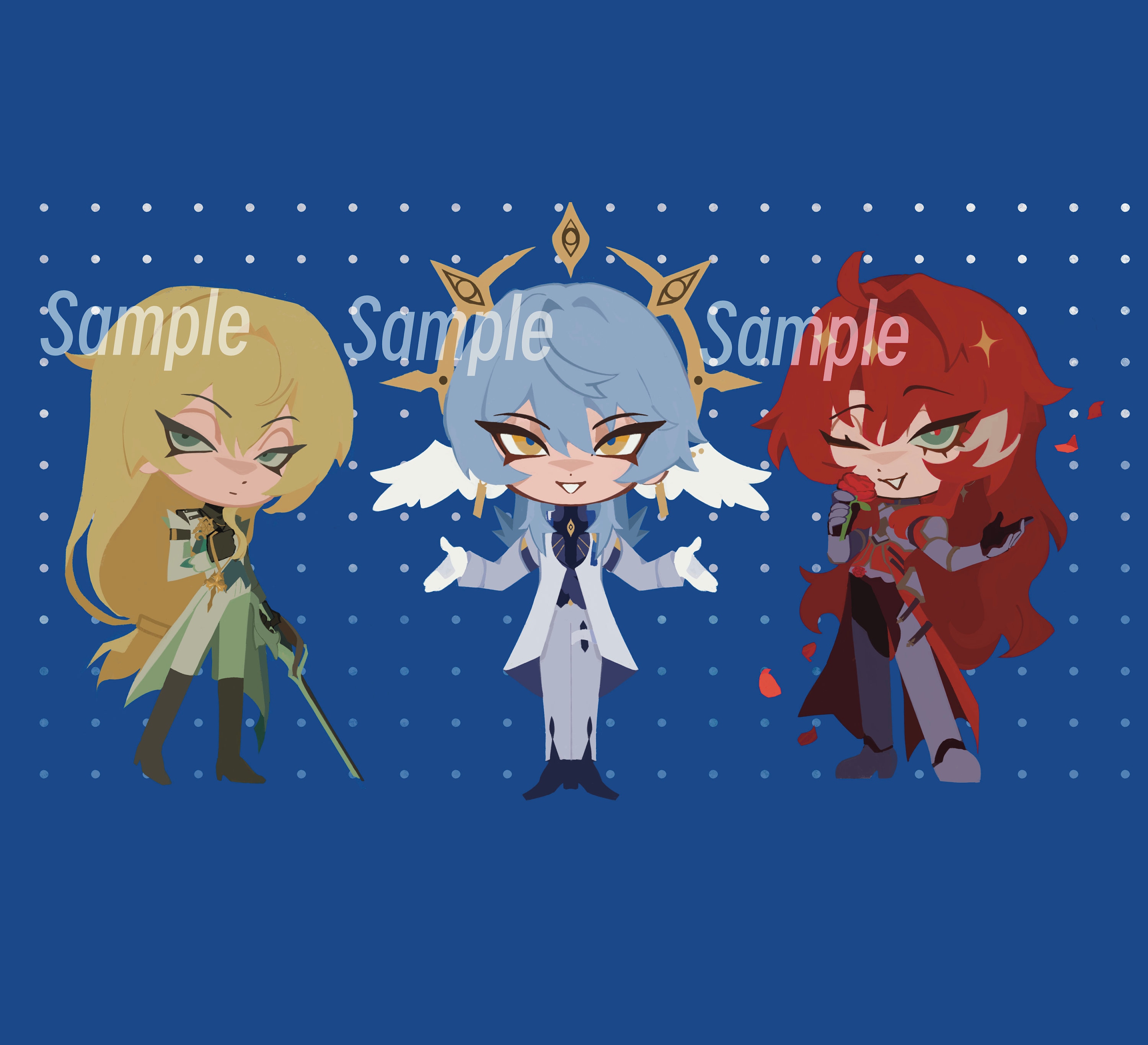 Honkai Star Rail Acrylic Charms / Keychains - Argenti  ·  Luocha  ·  Sunday