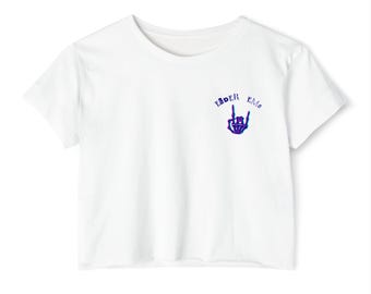 Camiseta corta del festival Elder Emo: camiseta de concierto grunge para mujer