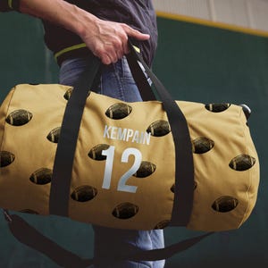 Football Duffel Bag - Sports Gym Bag, Personalized Team Duffel, Football Player Gift, Travel Duffle, Athletic Weekend Bag, Custom Football