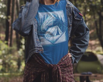 Off-the-Grid Tent Camping T-Shirt | Adventure Awaits Graphic Tee for Outdoor Lovers, Hiking & Nature Enthusiasts