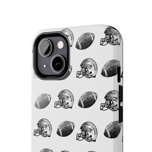 Funda de teléfono de fútbol: funda protectora de fútbol americano, regalo para fanáticos del deporte, accesorios de touchdown para amantes del fútbol. imagen 4