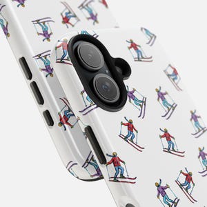 Skiers Pattern Phone Case: Winter Sports Protective Cover