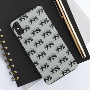 Bear Pattern Tough Phone Case: Nature Lover Gift