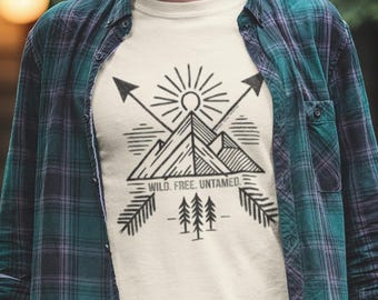 Wild Free Untamed T-Shirt: Adventure Graphic Tee