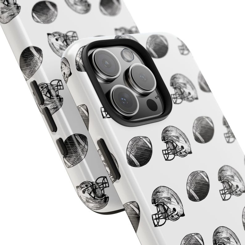 Funda de teléfono de fútbol: funda protectora de fútbol americano, regalo para fanáticos del deporte, accesorios de touchdown para amantes del fútbol. imagen 1