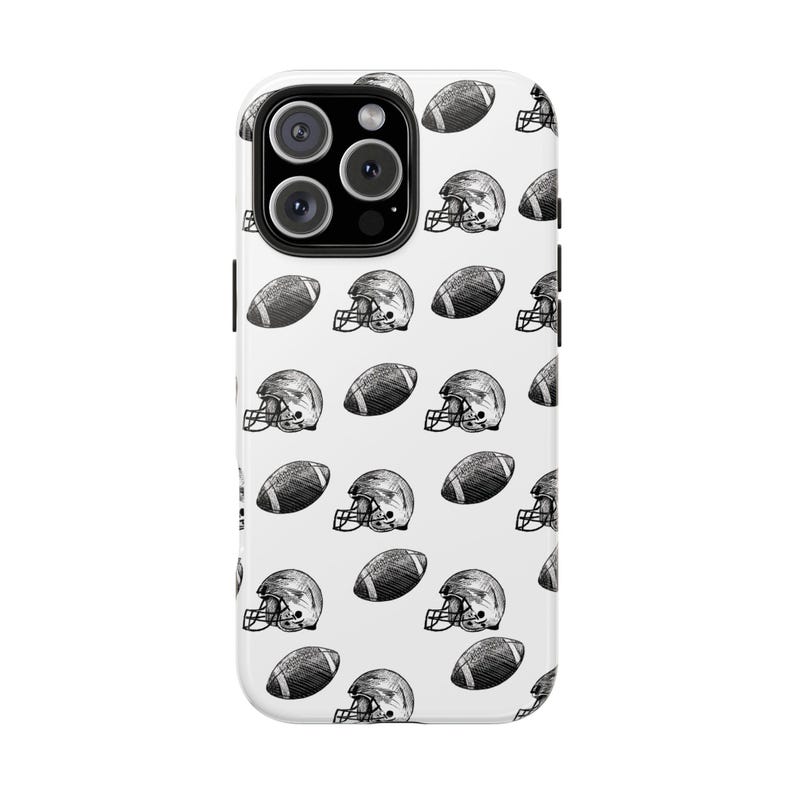 Funda de teléfono de fútbol: funda protectora de fútbol americano, regalo para fanáticos del deporte, accesorios de touchdown para amantes del fútbol. imagen 2
