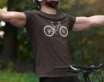 Illustrated Bicycle T-Shirt: Unisex Heavy Cotton Graphic Tee