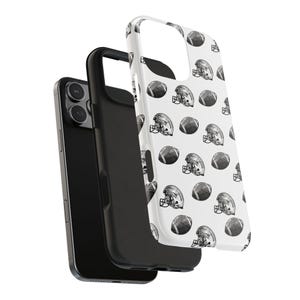 Funda de teléfono de fútbol: funda protectora de fútbol americano, regalo para fanáticos del deporte, accesorios de touchdown para amantes del fútbol. imagen 3