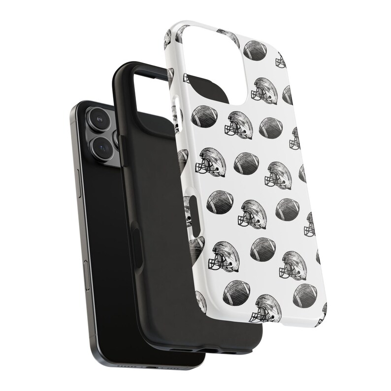Funda de teléfono de fútbol: funda protectora de fútbol americano, regalo para fanáticos del deporte, accesorios de touchdown para amantes del fútbol. imagen 3