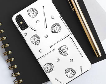 Phone Cases - Baseball Pattern with Glove, Ball, and Bat Design
