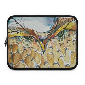 Laptop Sleeve, Owl, gift, mom, mother, friend, sister, birthday, bridesmaids, teacher, artiste, watercolor, fun, affordable,