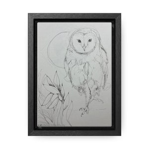 Gallery Canvas Wraps, Vertical Frame, Owl art, wall art, affordable, hostess gift, apartment, wall hanging, fun, hand drawn, gift, friend,