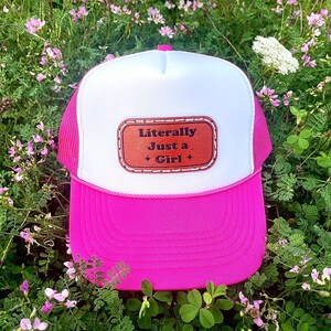 Literally Just A Girl Leather Patch Hat