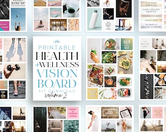 Self Care Vision Board Images | Health & Wellness, Positive Affirmations (PDF)