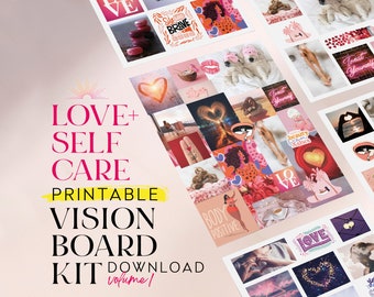 Love & Self-Care Vision Board Kit: Positive Affirmations (Digital Download)