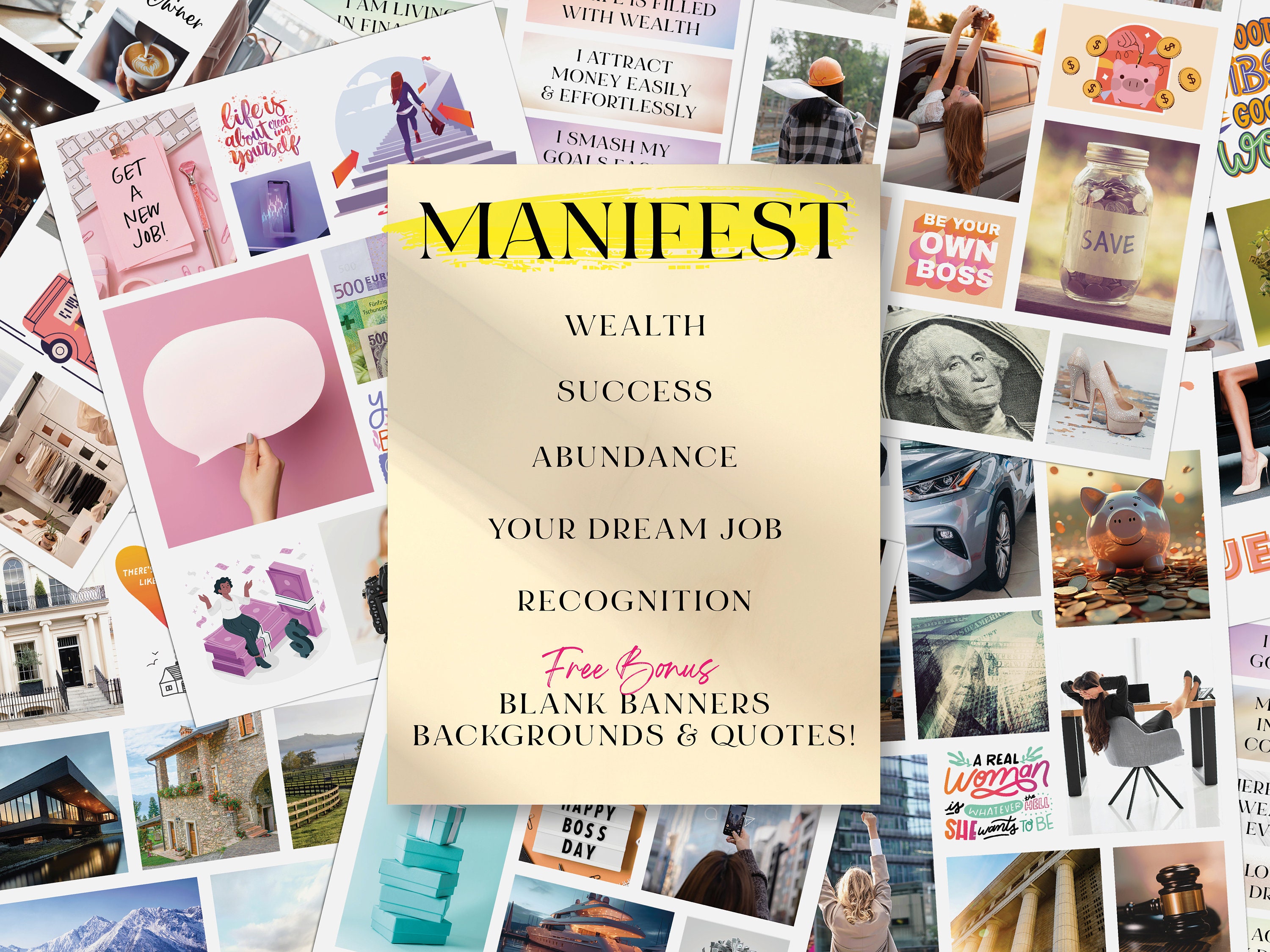 Career Vision Board Kit: Success Affirmations (digital Download) - Etsy