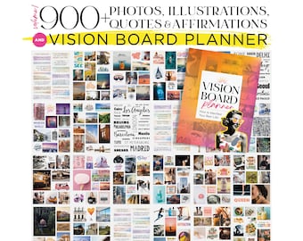 Vision Board Kit | 900+ Photos, Quotes, Planner (Digital Download)