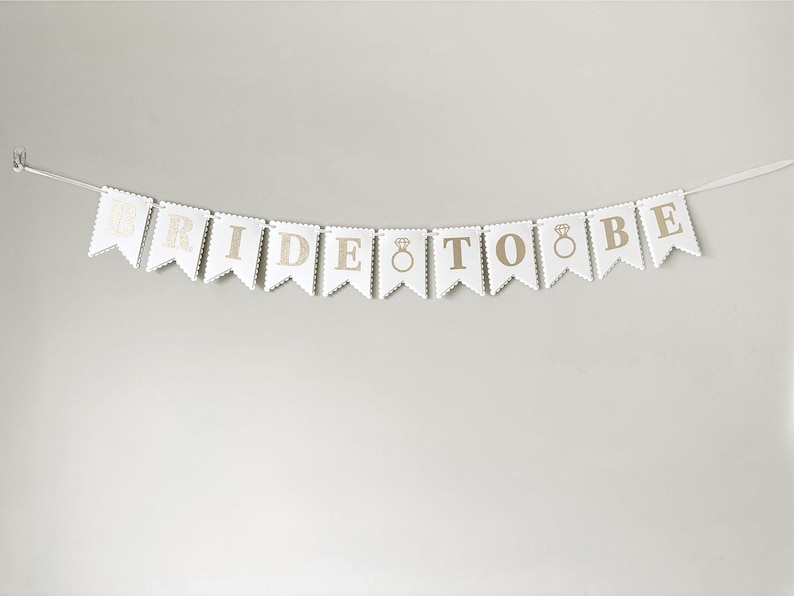 Bride to Be Banner, Bridal Shower Garland, Wedding Shower Sign, Bachelorette Party Decor, She Said Yes Sign, Engagement Party Garland image 10