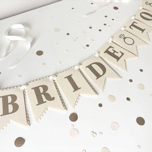 Bride to Be Banner, Bridal Shower Garland, Wedding Shower Sign, Bachelorette Party Decor, She Said Yes Sign, Engagement Party Garland image 6