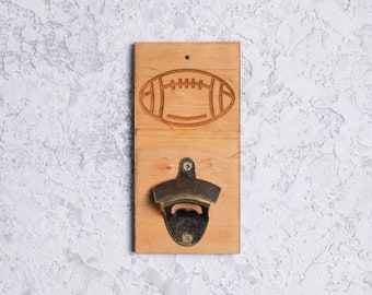 Custom beer bottle opener. Wood opener. Personalized gift husband