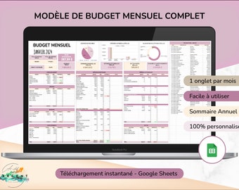 Monthly and annual budget template