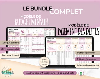 Complete bundle: monthly budget and debt payment