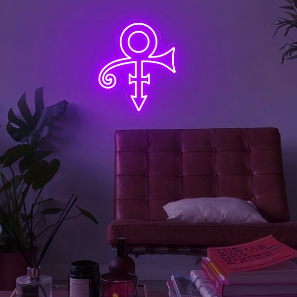 Prince Symbol Neon Sign,Music Singer Wall Art,Prince Merch,Dorm Room Neon Sign,Studio Neon Sign,Prince Gifts,Musician Gifts,Music Decor