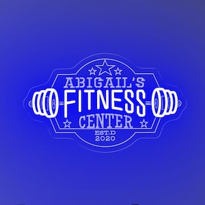 Custom Gym Neon Sign, Custom Gym Logo Sign, Personalized Home Gym Sign, Fitness Club Neon Sign, Gym Workout Room Sign, Father&#39;s Day Gifts