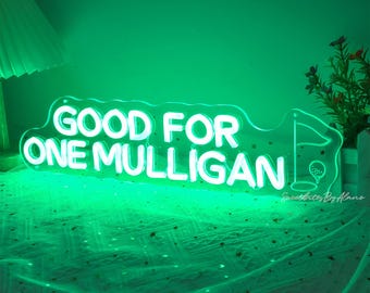 Good For One Mulligan Neon Sign,19th Hole Wall Decor,The Masters Golf Sign,Golf Wall Decor,Golf Player Gifts Golf Club Sign,Golf Lover Gifts