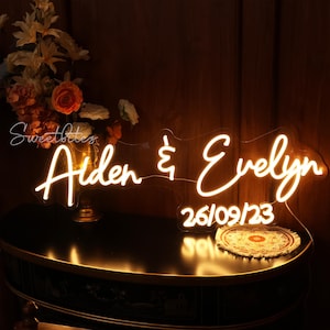 Custom Neon Wedding Sign: Personalized Engagement Decor