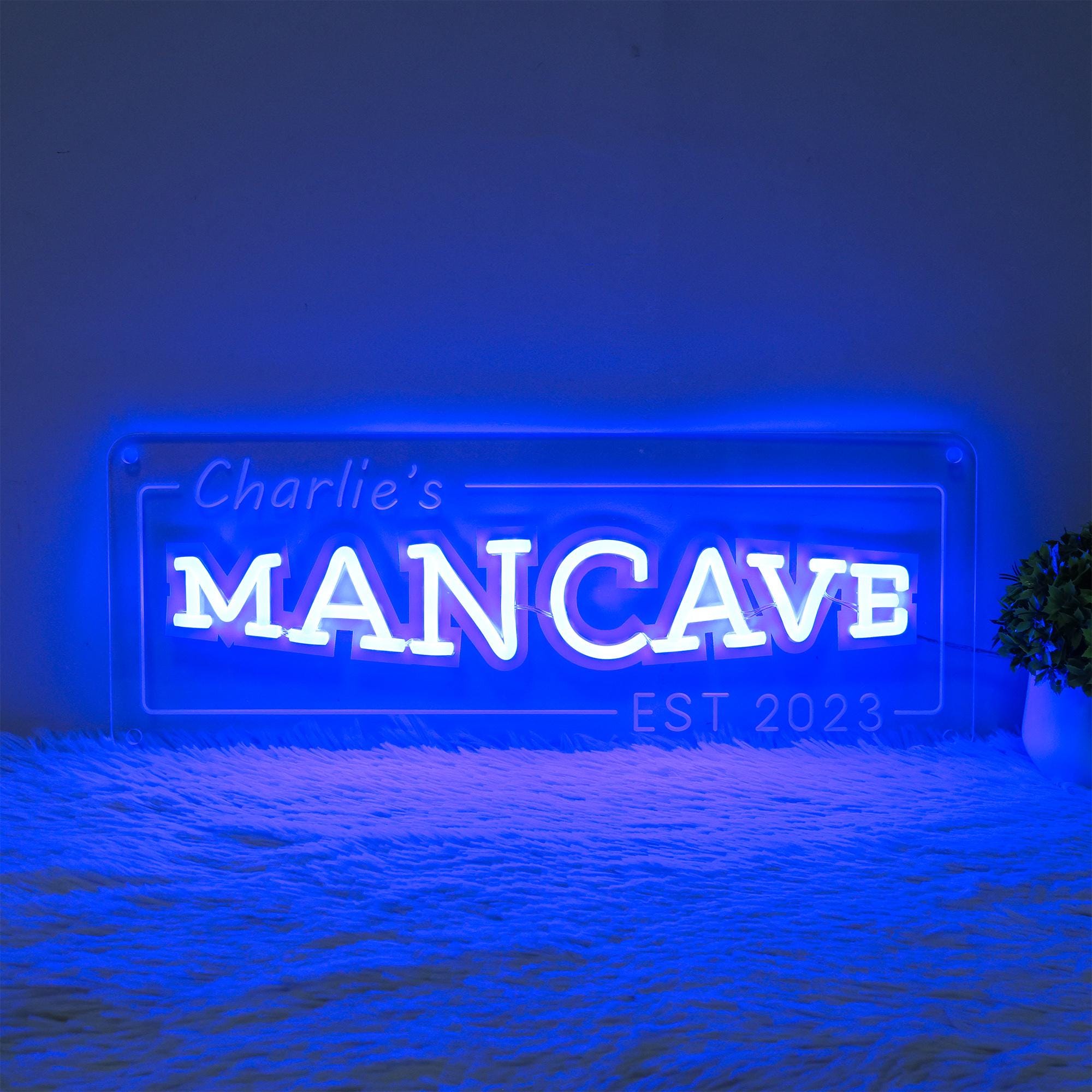 Custom Man Cave LED Neon Sign: Personalized Home Bar Decor - Etsy
