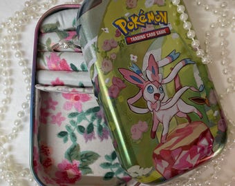 Upcycled Prismatic Evolution Pokémon Jewellery Tin | Eeveelutions | Jewellery Box |