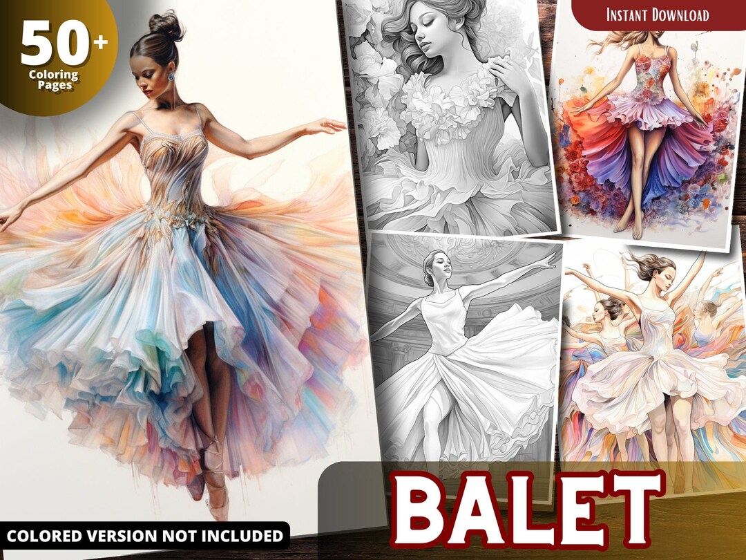 Ballet Dancer Coloring Pages for Adults and for Kids Coloring Pages