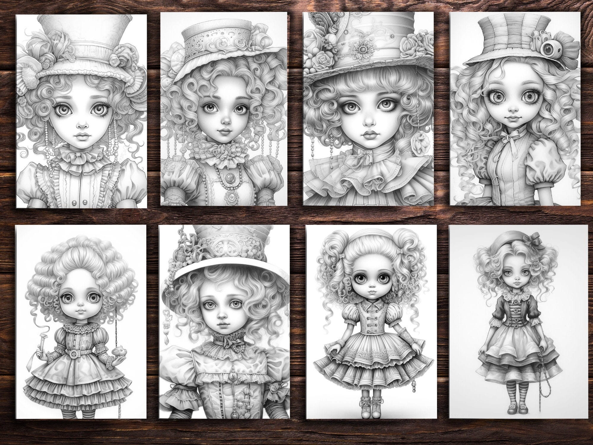 Victorian Doll Coloring Pages for Adults and for Kids Coloring Pages ...