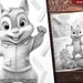 Squirrel Coloring Pages for Adults and for Kids for Relax and Stress ...