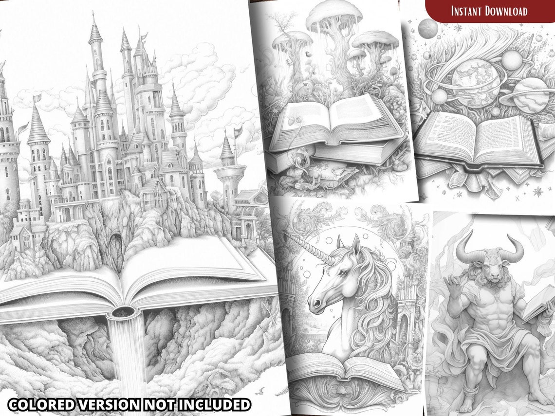 Magic Book Coloring Pages for Adults and for Kids Coloring Pages ...