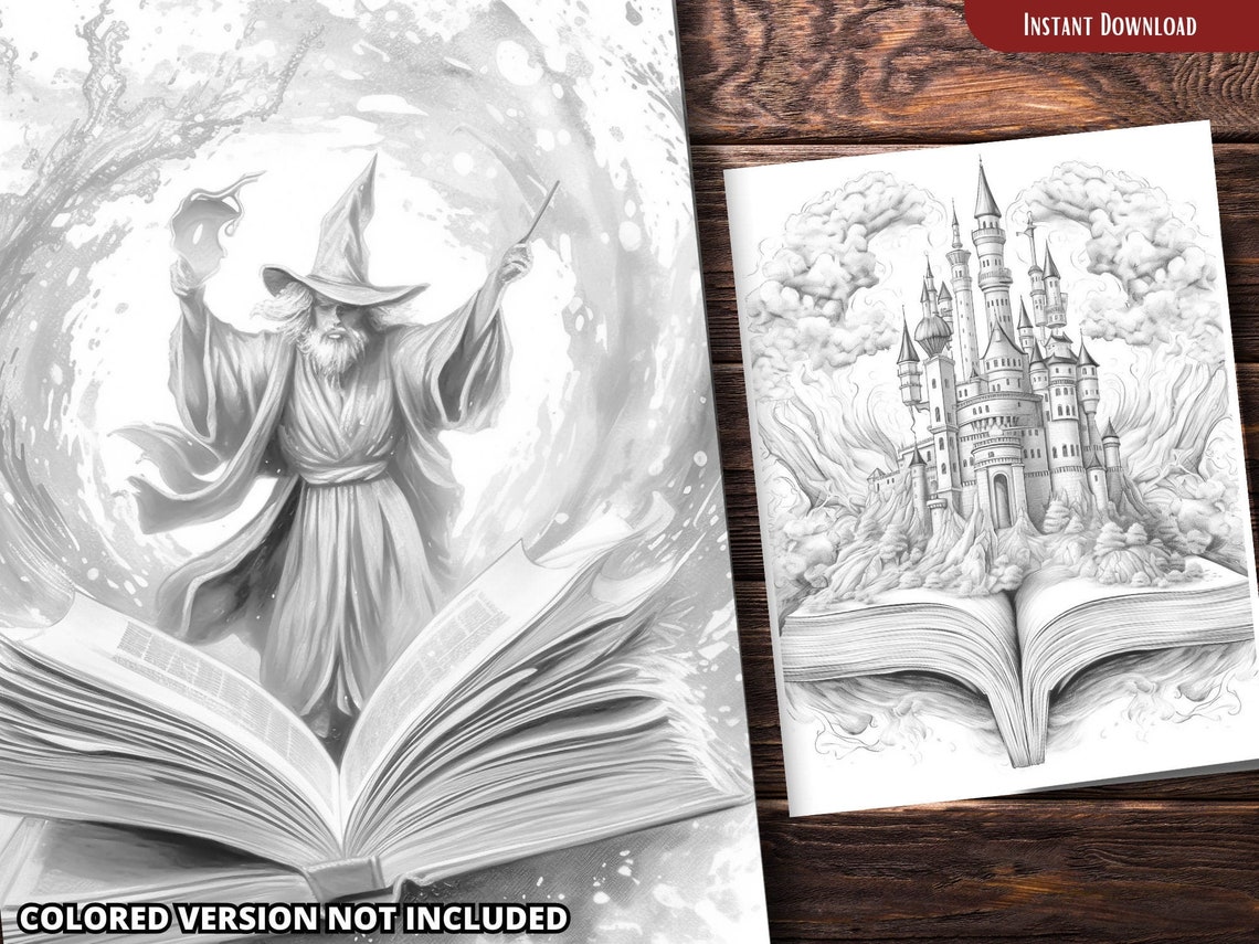 Magic Book Coloring Pages for Adults and for Kids Coloring Pages ...