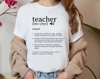 Teacher Definition Shirt Teacher Appreciation Shirt Funny Teacher Tshirt Gift For Favorite Teacher Inspirational Teacher Shirts