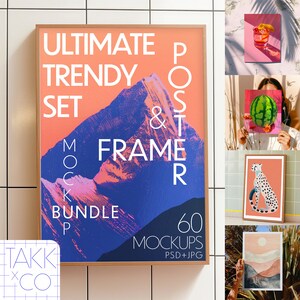 Ultimate Trendy Frame Mockup Bundle | DIN A Art Mockup Poster Set | Modern Frame Template Set | PSD Files Collection | Wall Art Mockup Shop