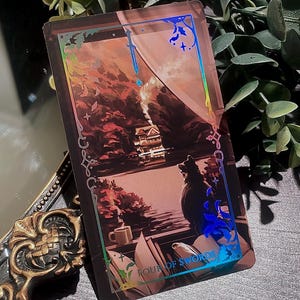 Four of Swords - Darqprism Tarot Card With Holographic Foil - Etsy