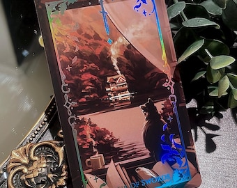 Four of Swords - Darqprism Tarot Card With Holographic Foil - Etsy