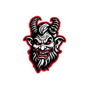 Krampus Sticker, Demon Sticker - Krampusnacht Sticker, Devil, Folklore, Fantasy, Santa, Monster Sticker, Waterproof, Vinyl Decal