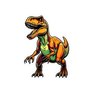 Dinosaur Sticker, T Rex Sticker, Tyrannosaurus Rex Sticker - T-Rex, Dino Sticker, Waterproof, Vinyl Decal, Laptop, Helmet, Phone, iPhone