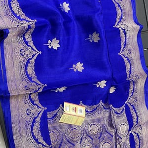 Pure handloom raw mango silk saree with pure antique zari