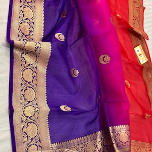Banarsi pure kora organza silk saree