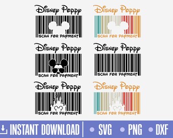 Dad Scan for Payment Svg, Poppy Svg, Family Trip, dxf, Cut files for Cricut and Silhouette, instant download, COD087