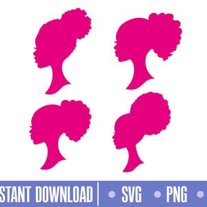 Black Princess Svg, Doll head Svg Png, Cut files for Cricut and Silhouette, instant download, COD079