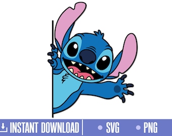 Stitch Svg, Stitch Peeking SVG, Stitch stencil Svg, Cut files for Cricut Svg, png, instant download, COD092
